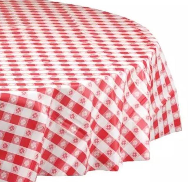 Rental store for Plastic Red   White Chk  84  Round in Chicago IL