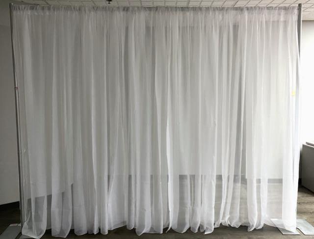 Rental store for White Sheer Poly Drapery in Chicago IL