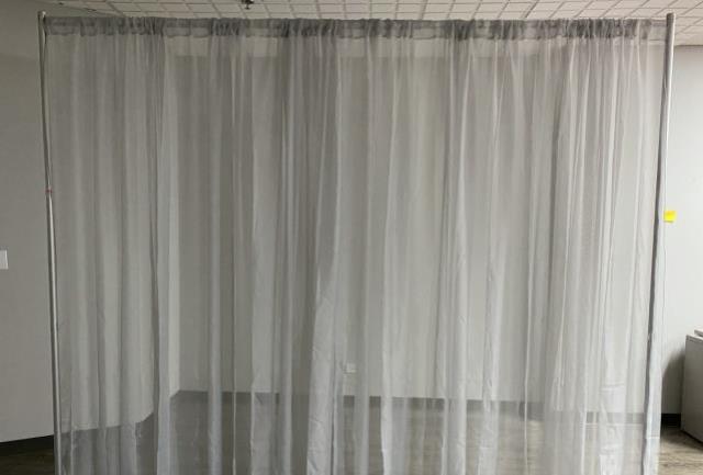 Rental store for Silver Sheer Poly Drapery in Chicago IL