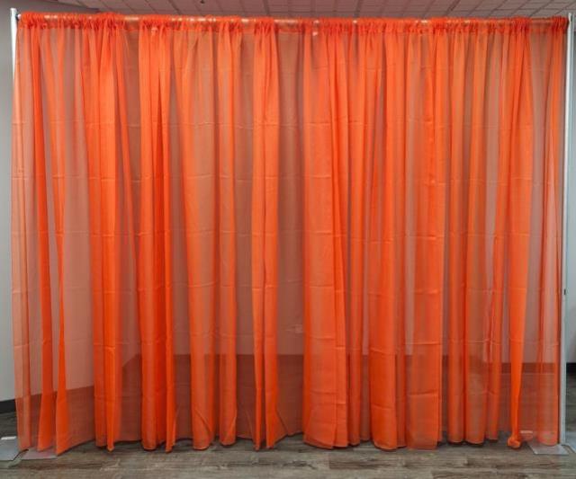 Rental store for Orange Sheer Poly Drapery in Chicago IL