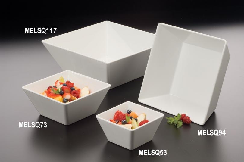 Rental store for Melamine Square Bowl, White 9.5  4 deep in Chicago IL